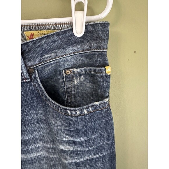 Jet Lag Jeans Men’s Wide Leg 36x34 (36x32) Distressed Made In Italy Zip Up Dark - Picture 5 of 16